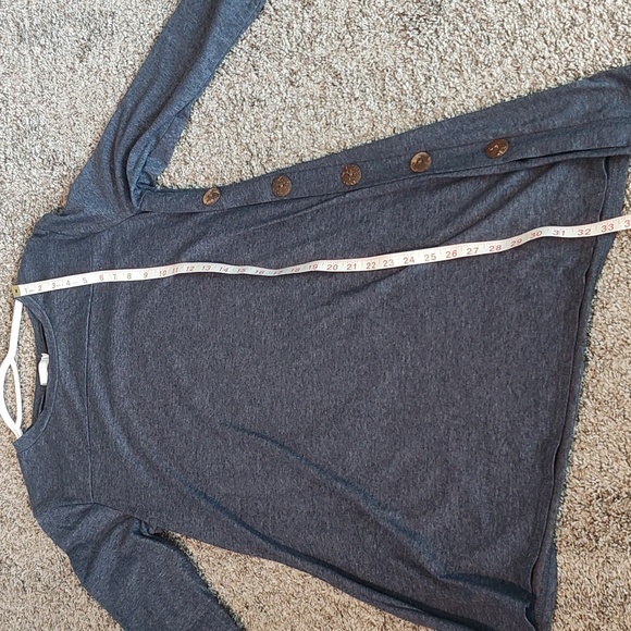 Halife Blue Long Sleeve Tunic Top Size Medium - Picture 3 of 6